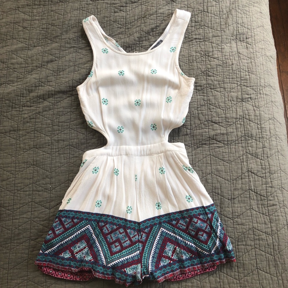 Boho style Kendall & Kylie Romper w/ cutouts